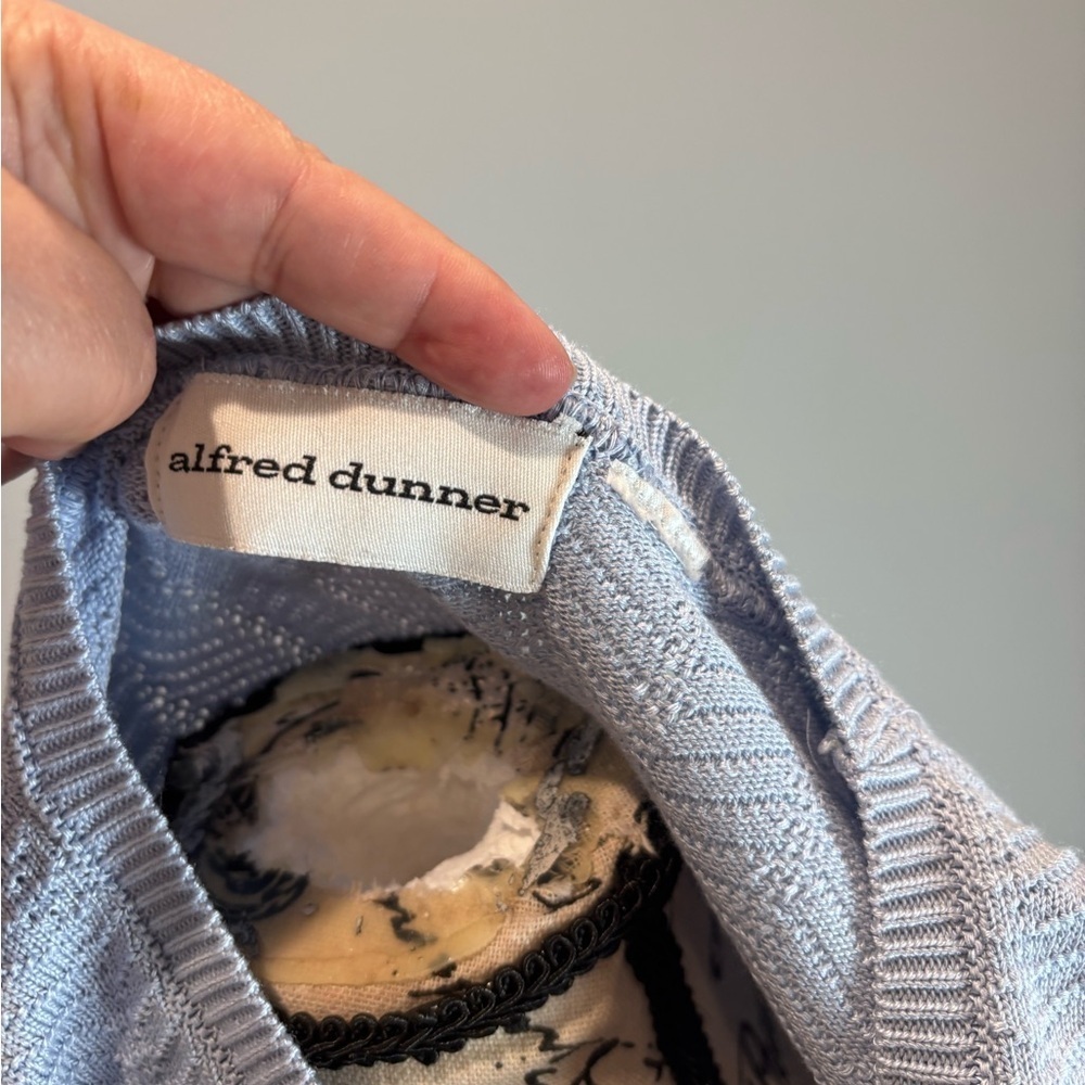 Alfred Dunner Light Blue Textured Knit Top - Picture 5 of 5